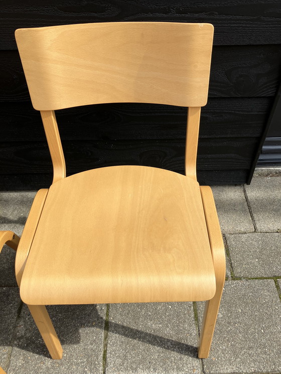 Image 1 of 4x bentwood/plywood dining chairs