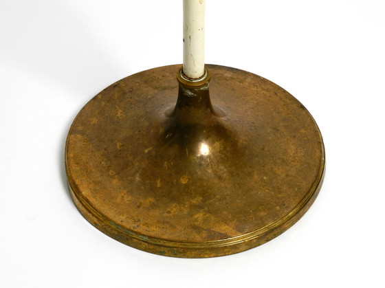 Image 1 of large heavy mid century modern brass holy water stand by Vereinigte Werkstätten