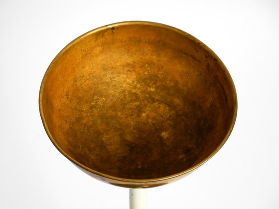 Image 1 of large heavy mid century modern brass holy water stand by Vereinigte Werkstätten