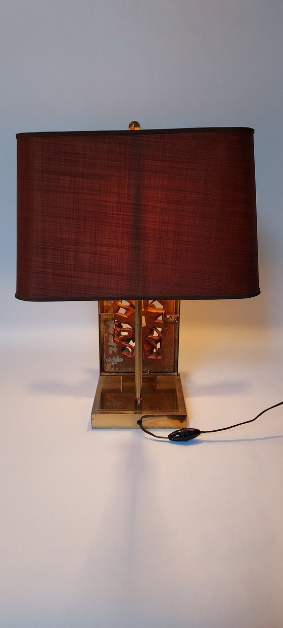 Image 1 of Mid-Century Brass Table Lamp