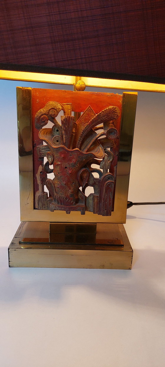 Image 1 of Mid-Century Brass Table Lamp