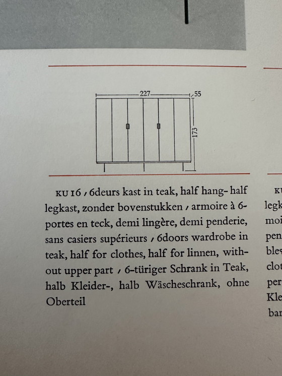 Image 1 of Vintage Wardrobe Cees Braakman - Pastoe 1958