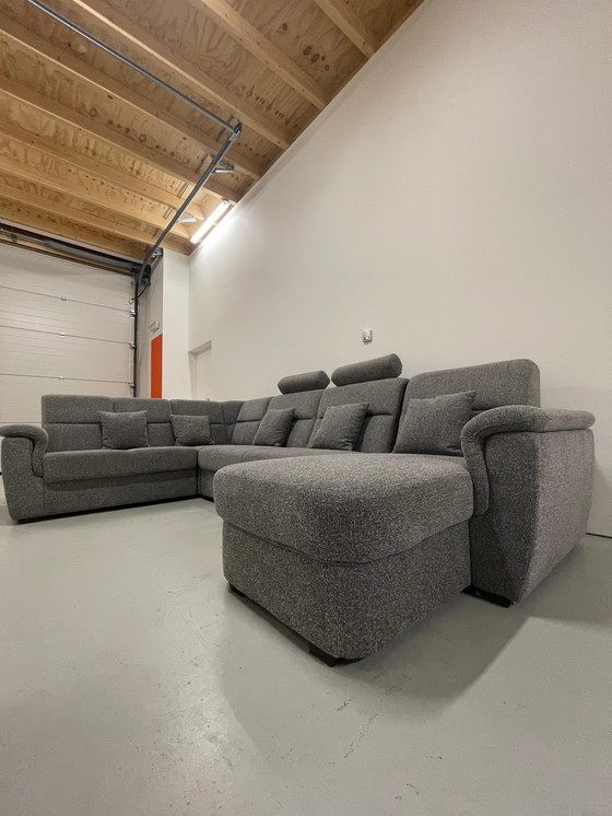 Image 1 of Gray Modular Fabric  U-Corner Sofa