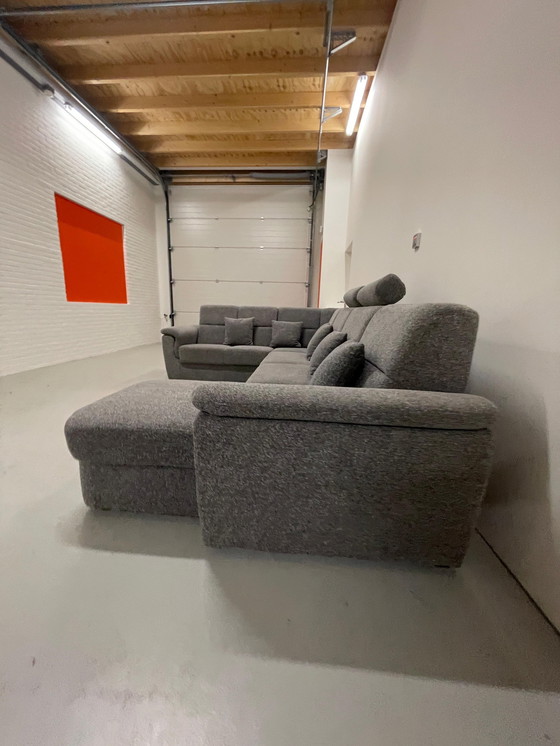 Image 1 of Gray Modular Fabric  U-Corner Sofa