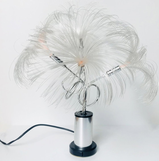 Image 1 of Lampada vintage a forma di palma • Luce notturna spaziale • Fibra ottica • 1970