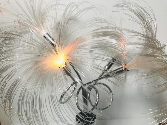 Image 1 of Lampada vintage a forma di palma • Luce notturna spaziale • Fibra ottica • 1970