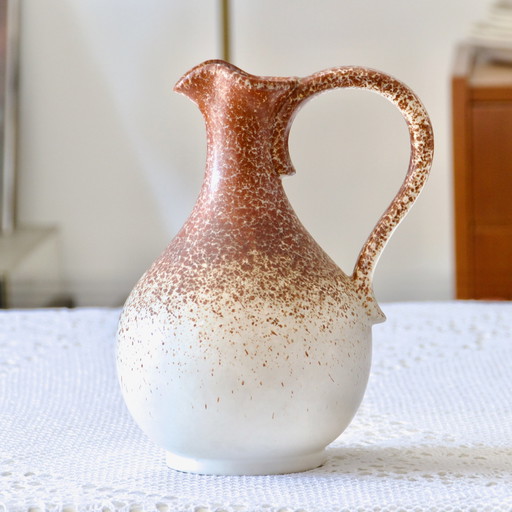 Large Handmade Pitcher in Speckled Ceramic