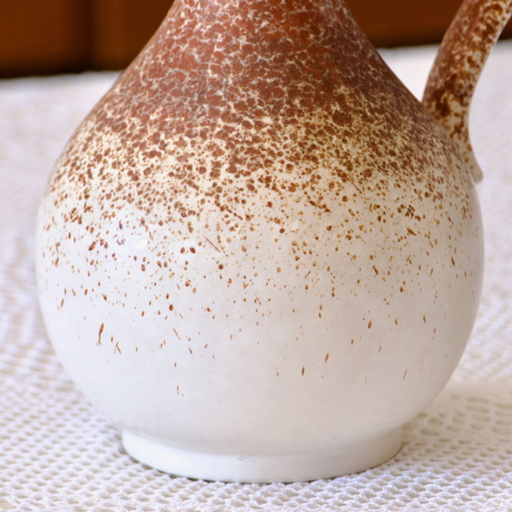 Image 1 of Large Handmade Pitcher in Speckled Ceramic