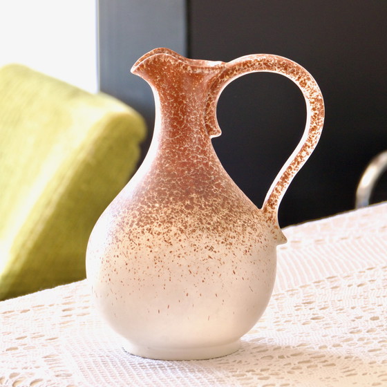 Image 1 of Large Handmade Pitcher in Speckled Ceramic