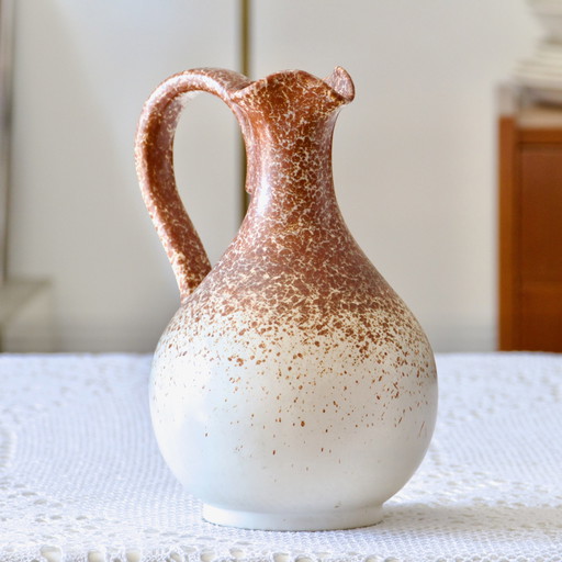 Large Handmade Pitcher in Speckled Ceramic