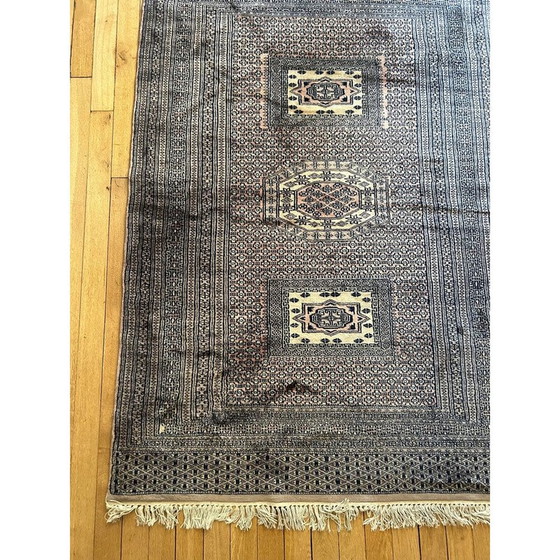 Image 1 of Vintage oriental rug in wool and silk, Pakistan 1970