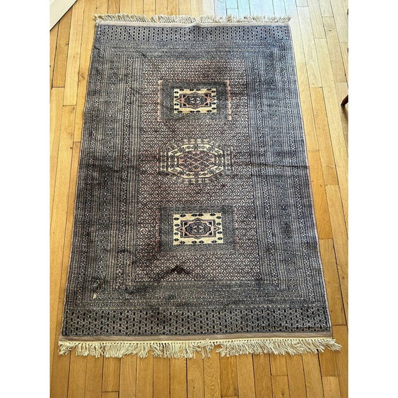 Image 1 of Vintage oriental rug in wool and silk, Pakistan 1970