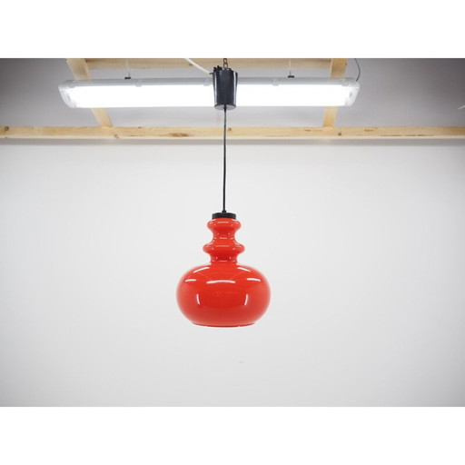 Midcentury Glass Chandelier from Germany, 1970s