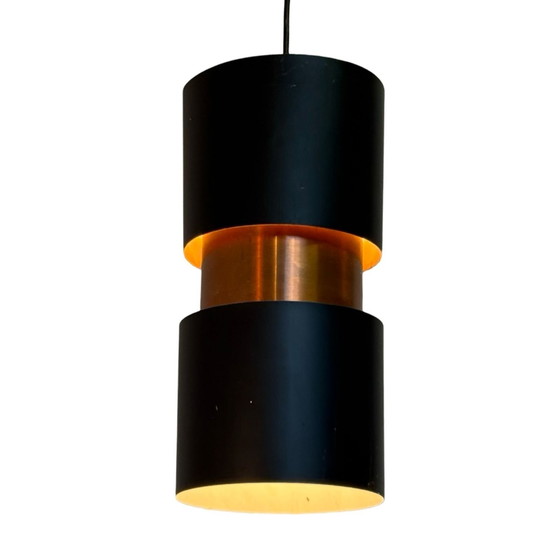 Image 1 of Fm Denmark - Ca. 1970’S - Pendant Light Including Canopy With Copper Center