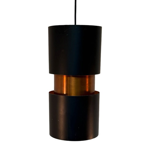 Fm Danimarca - Ca. 1970 - Lampada a sospensione con baldacchino e centro in rame