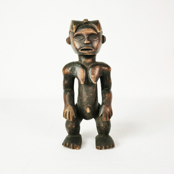 Image 1 of Vintage wooden figurine representing a reliquary guard
