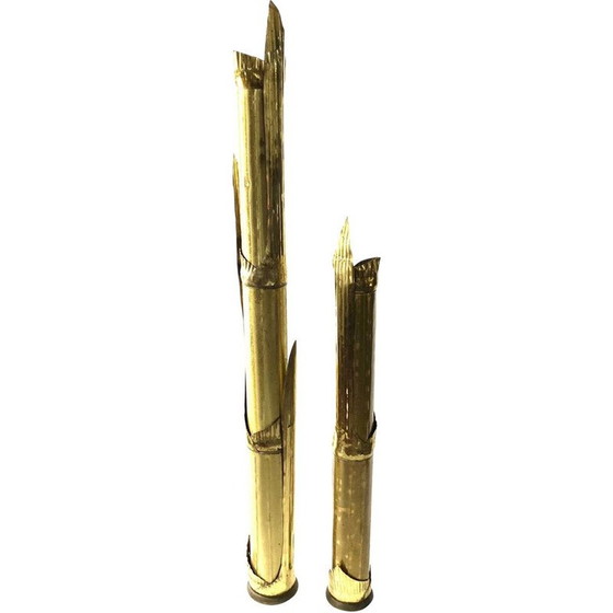 Image 1 of Coppia di lampade da terra vintage in ottone di Tommaso Barbi, 1970