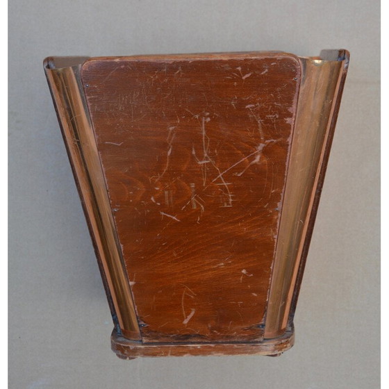 Image 1 of Cestino vintage in legno e rame, 1930