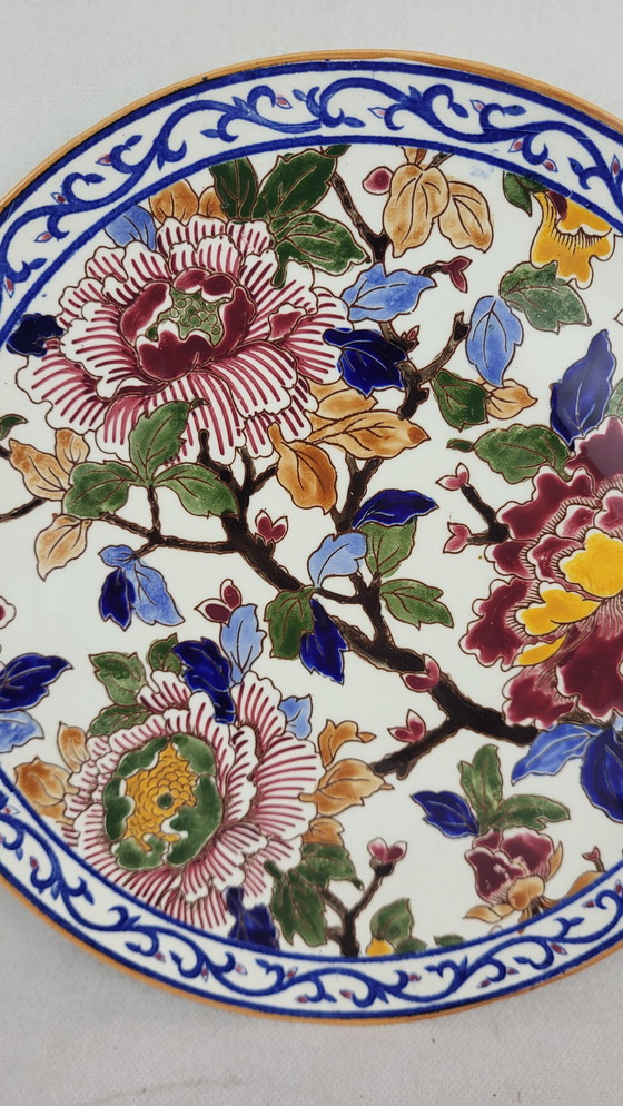 Image 1 of Gien Earthenware Dish Peony Model