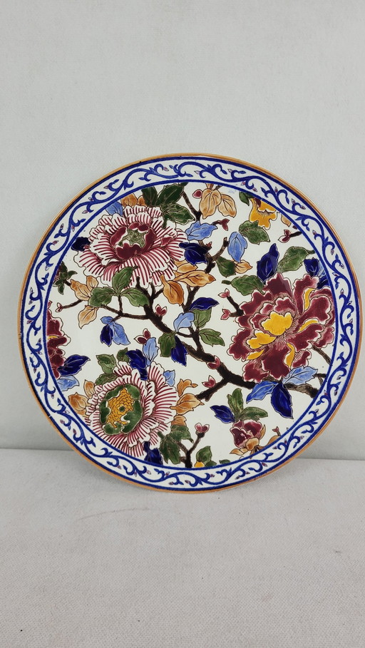 Gien Earthenware Dish Peony Model