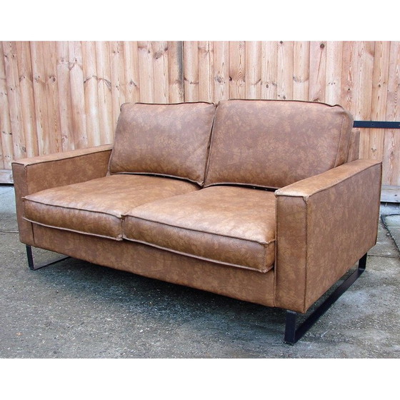 Image 1 of Modernistic vintage leather sofa, 1980s
