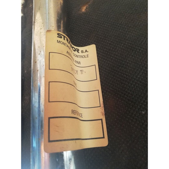 Image 1 of Vintage Strafor armchair in chromed metal and beige wool