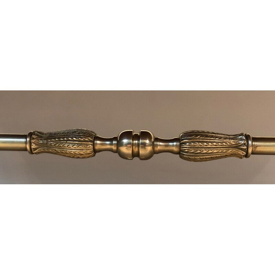 Image 1 of Tavolino da caffè vintage in ottone e marmo di Raymond Subes, 1940