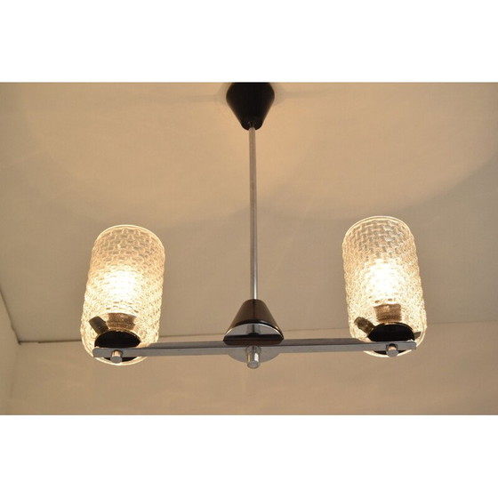 Image 1 of Lampadario vintage in vetro e plastica di Lidokov, Cecoslovacchia, 1970