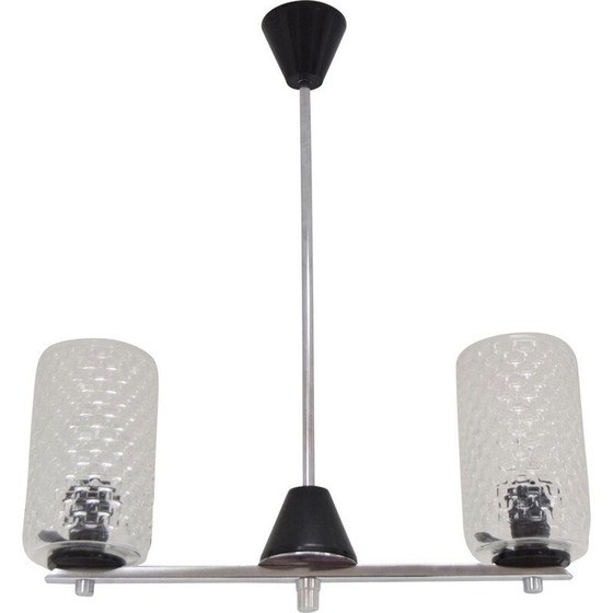 Image 1 of Lampadario vintage in vetro e plastica di Lidokov, Cecoslovacchia, 1970