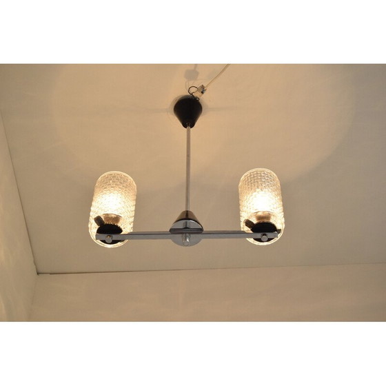 Image 1 of Lampadario vintage in vetro e plastica di Lidokov, Cecoslovacchia, 1970