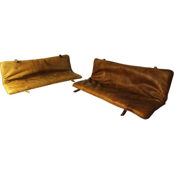 Image 1 of Vintage thick cowhide gym mat, 1930