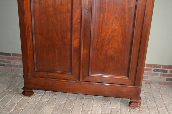 Image 1 of Antique Mahogany Wooden Louis Philippe Cupboard