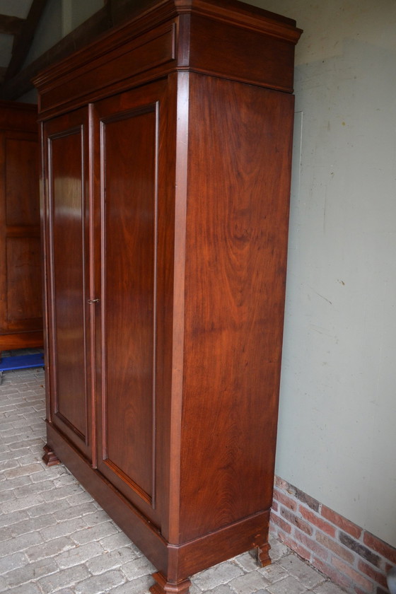 Image 1 of Antique Mahogany Wooden Louis Philippe Cupboard