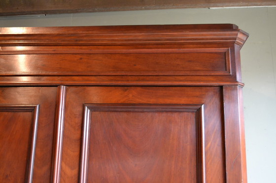 Image 1 of Antique Mahogany Wooden Louis Philippe Cupboard