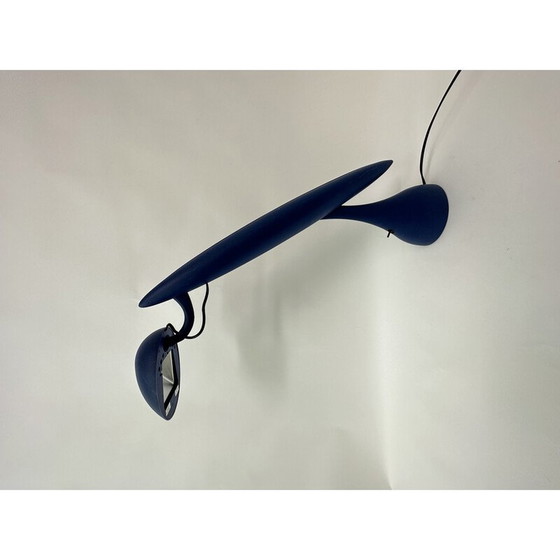 Image 1 of Vintage blue plastic Heron lamp by Isao Hosoe for Luxo, Norway 1980