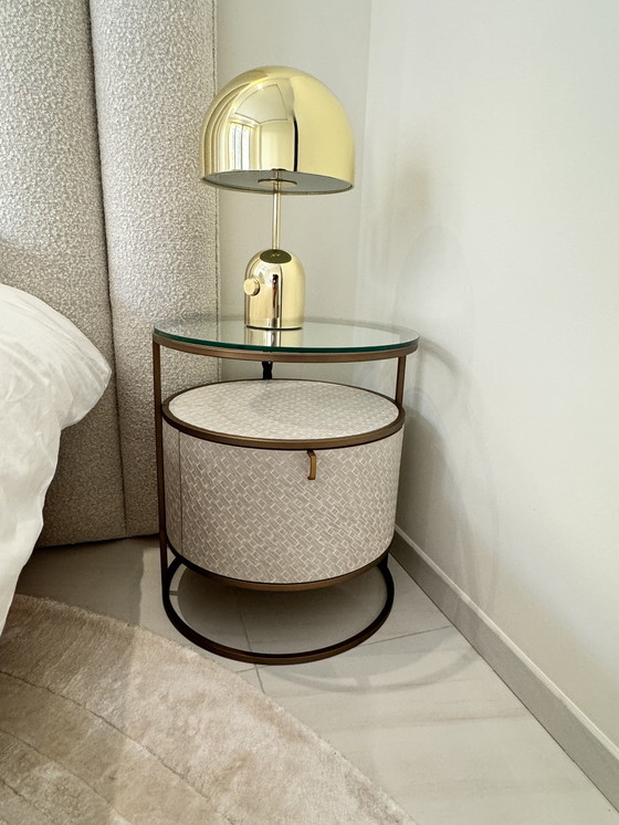 Image 1 of 2x Eichholtz Nightstands Napa Valley Brass