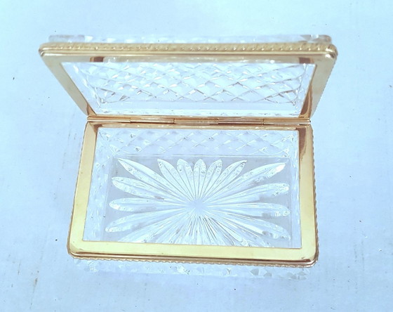 Image 1 of Honeycomb Glass Lidded Box, 1920S