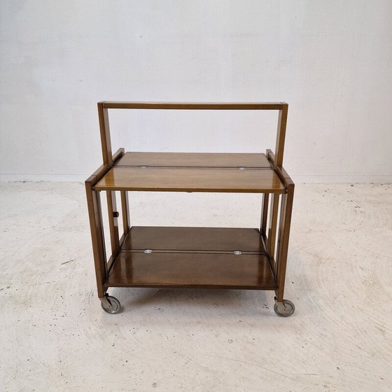 Image 1 of Vintage wooden folding trolley by Carrello Tobia for Ciatti, Italy 1960