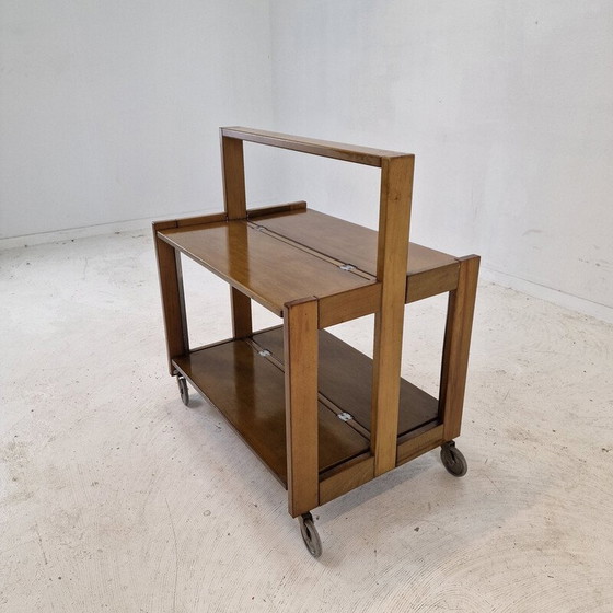 Image 1 of Vintage wooden folding trolley by Carrello Tobia for Ciatti, Italy 1960