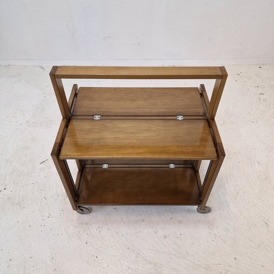 Image 1 of Vintage wooden folding trolley by Carrello Tobia for Ciatti, Italy 1960