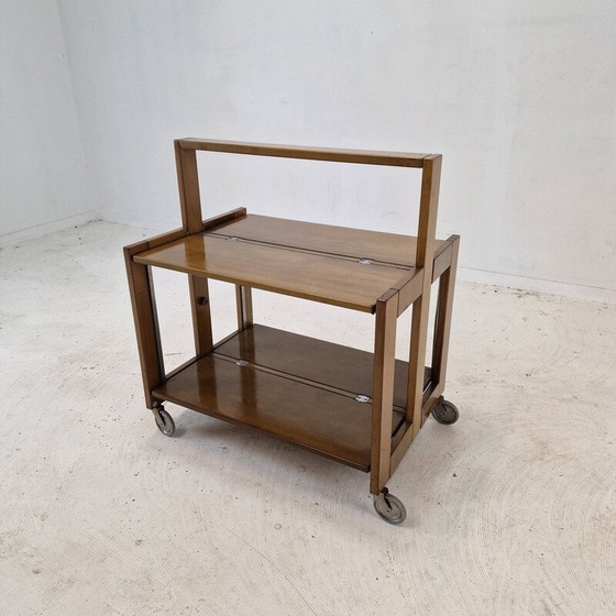 Image 1 of Vintage wooden folding trolley by Carrello Tobia for Ciatti, Italy 1960