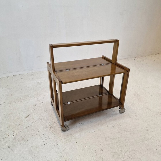 Image 1 of Vintage wooden folding trolley by Carrello Tobia for Ciatti, Italy 1960