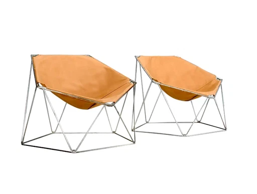 2x Bofinger Penta Chairs by Jean-Paul Barray & Kim Moltzer