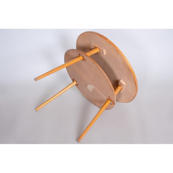 Image 1 of Vintage oak side table, Czechoslovakia 1950