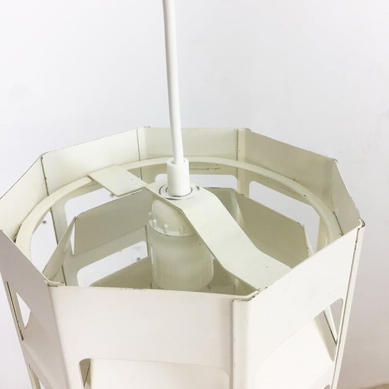 Image 1 of Lampada a sospensione scandinava in metallo bianco di Louis Poulsen, Danimarca 1960