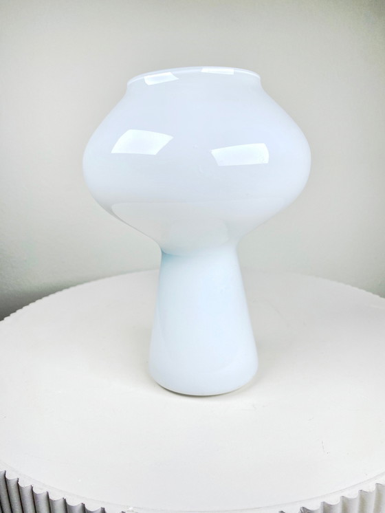 Image 1 of Rare White Italian 1950S Vintage 'Fungo' Small Table Lamp By Massimo Vignelli For Venini