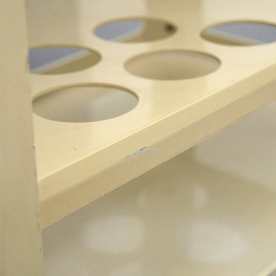 Image 1 of Vintage white bar trolley by Alberto Rosselli for Kartell, 1970s