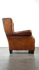 Large sheep leather ear armchair
