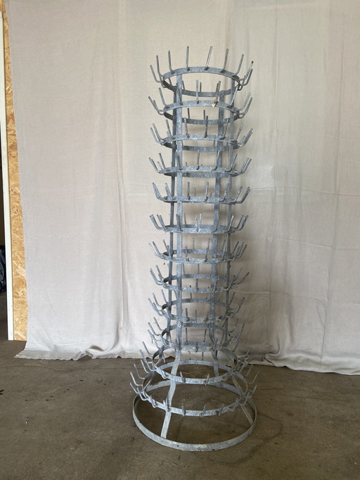 Zinc Bottle Rack With Pins