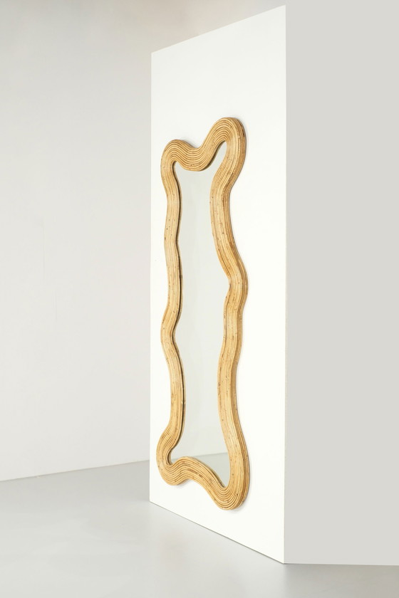 Image 1 of Bamboo mirror Large format, Italy Contemporary.